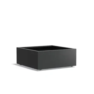 Adezz Carrez Aluminium Plantenbak Vierkant met Wielen 100 x 100 x 40 cm Zwartgrijs Koop Online