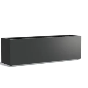 Adezz Carrez Aluminium Plantenbak Rechthoek met Wielen 200 x 50 x 60 cm Zwartgrijs Beperkt Aanbod