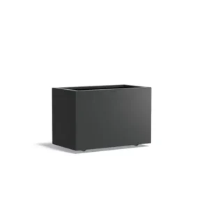 Adezz Carrez Aluminium Plantenbak Rechthoek met Wielen 90 x 50 x 60 cm Zwartgrijs Laatste Kans