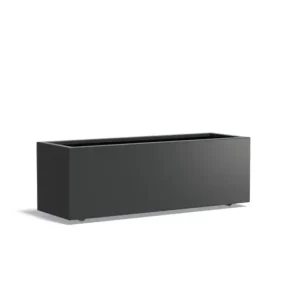 Must-Have Adezz Carrez Aluminium Plantenbak Rechthoek met Wielen 150 x 50 x 50 cm Zwartgrijs