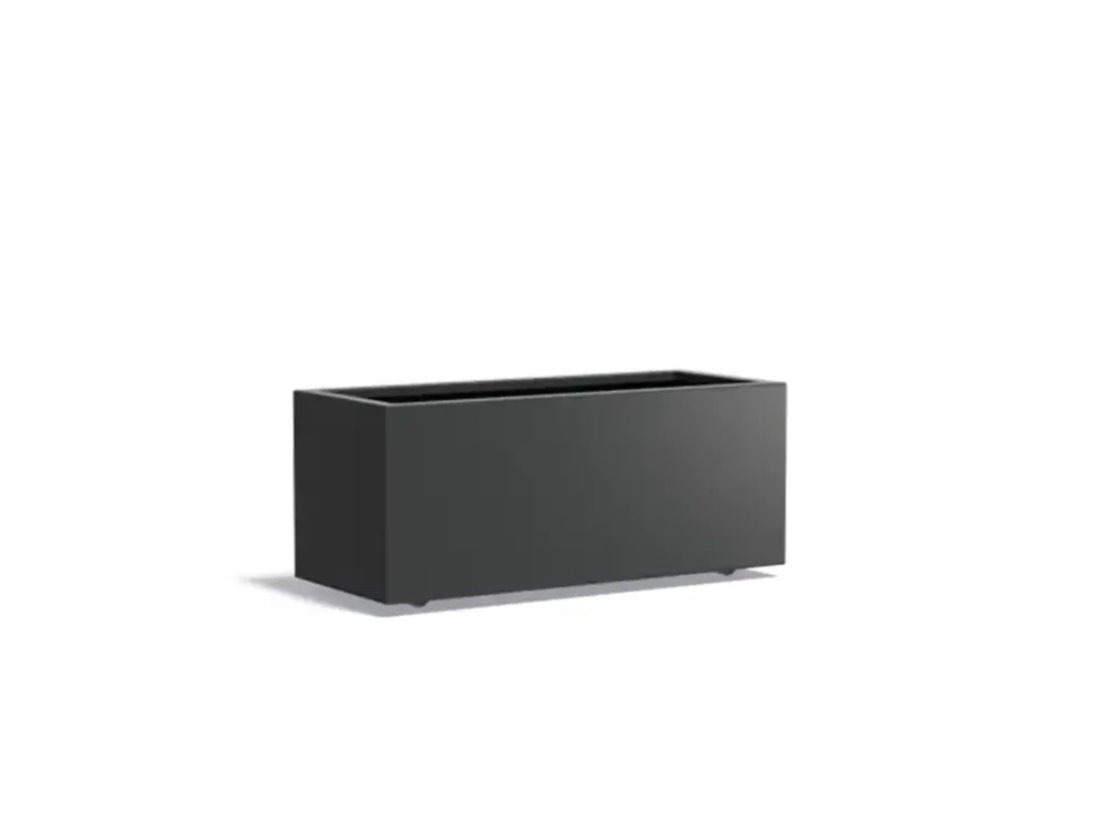Adezz Carrez Aluminium Plantenbak Rechthoek met Wielen 120 x 50 x 50 cm Zwartgrijs Nu Kopen