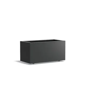 Adezz Carrez Aluminium Plantenbak Rechthoek met Wielen 100 x 50 x 50 cm Zwartgrijs Voordeelprijs