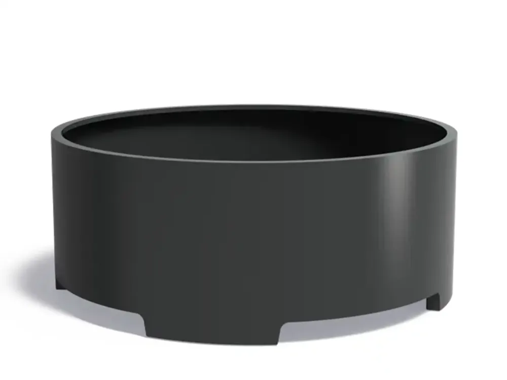 Adezz Circum Aluminium Plantenbak Rond met Poten 200 x 200 x 80 cm Zwartgrijs Rechtstreeks Van De Fabrikant