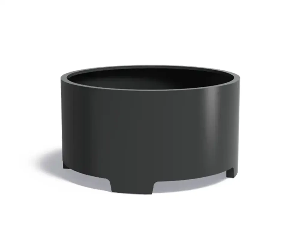 Adezz Circum Aluminium Plantenbak Rond met Poten 150 x 150 x 80 cm Zwartgrijs Betrouwbaar