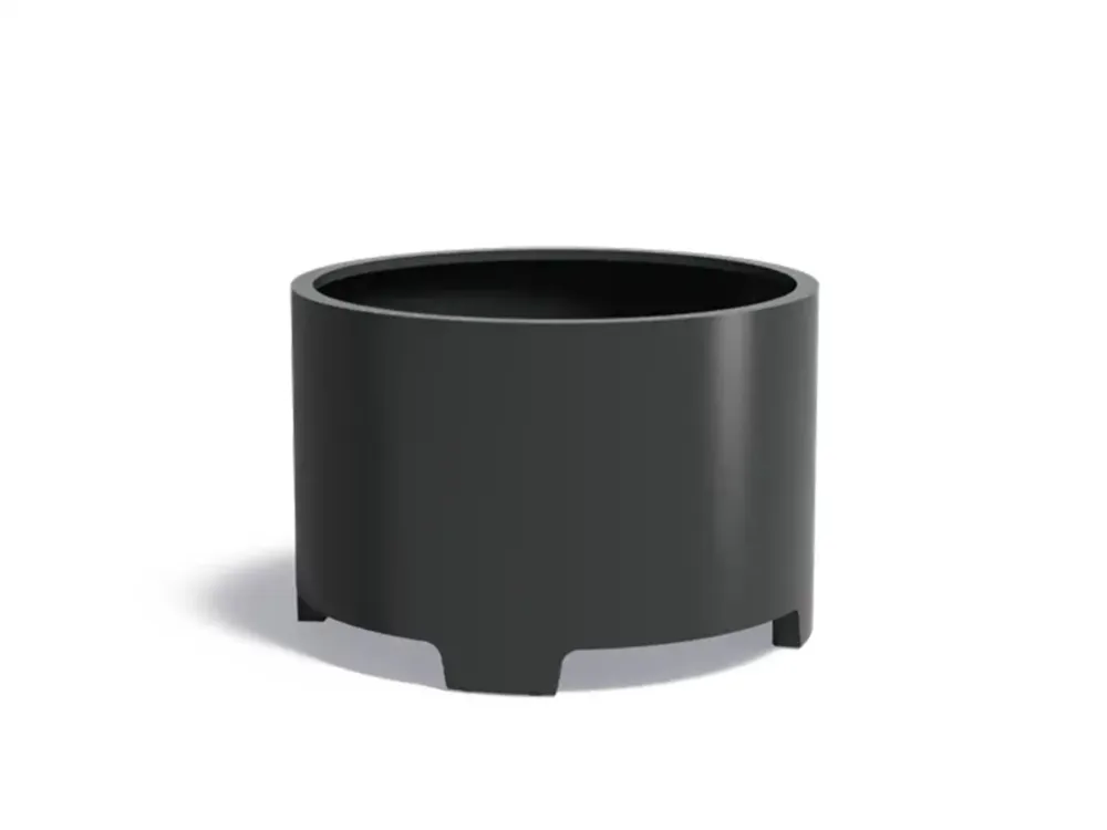 Adezz Circum Aluminium Plantenbak Rond met Poten 120 x 120 x 80 cm Zwartgrijs Laatste Versie