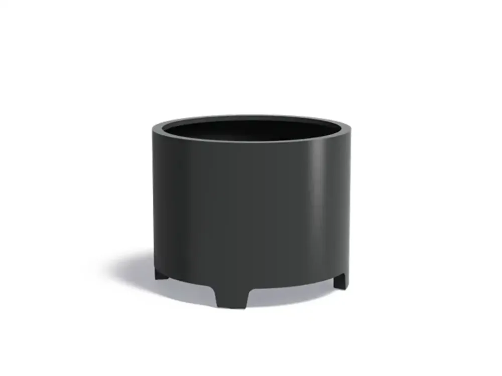 Lage Prijs Adezz Circum Aluminium Plantenbak Rond met Poten 100 x 100 x 80 cm Zwartgrijs