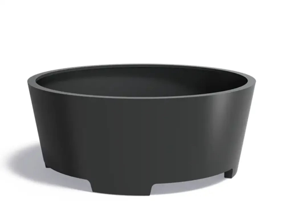 Adezz Conic Aluminium Plantenbak Rond met Poten 200 x 200 x 80 cm Zwartgrijs Bestseller