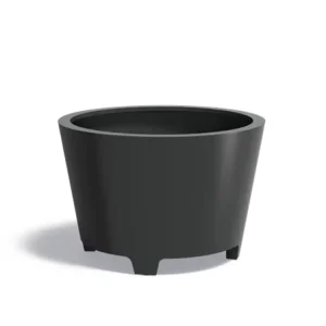 Adezz Conic Aluminium Plantenbak Rond met Poten 120 x 120 x 80 cm Zwartgrijs Seizoensaanbieding