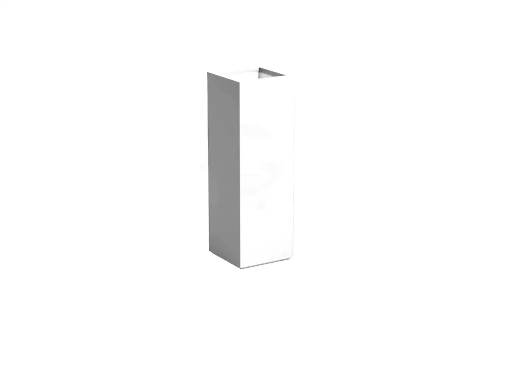 Adezz Carrez Plantenbak Polyester Vierkant 40 x 40 x 120 cm Verkeerswit Op = Op