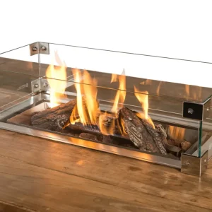 Beperkt Aanbod Glasombouw 99 x 32 cm inbouwbrander rechthoek groot geschikt voor Happy Cocooning inbouwbrander