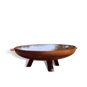 Direct Verzonden GoFire Lev Waterschaal cortenstaal 70 cm - vogel drinkschaal - groot vogelbad tuin