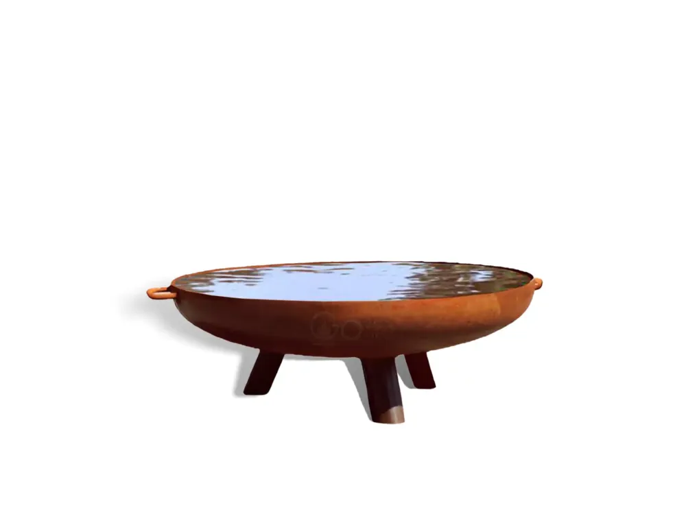 Direct Verzonden GoFire Lev Waterschaal cortenstaal 70 cm - vogel drinkschaal - groot vogelbad tuin