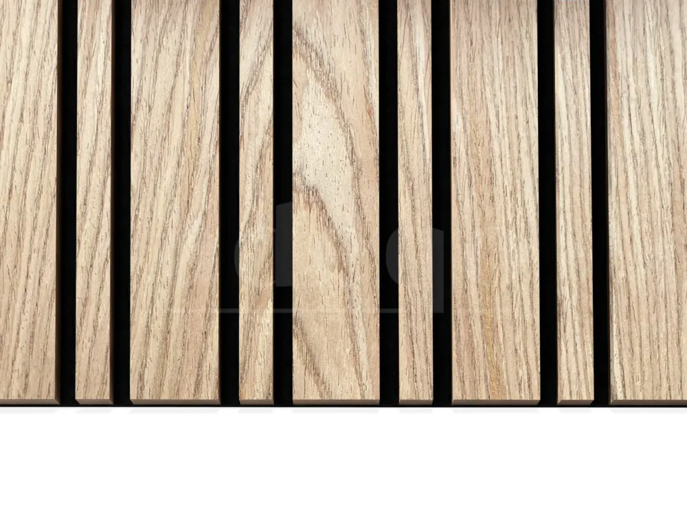 Adeqo Akupanel Wisselende lat - Rustiek Eiken hout 300 x 60 cm - 3 zijdig écht houtfineer - Akoestische Wandpanelen Merkproduct