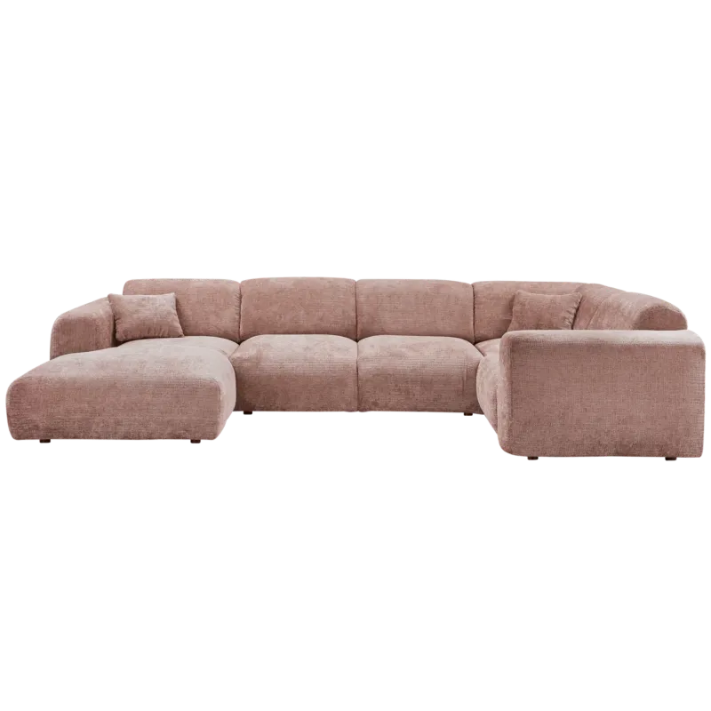 Koopje Hoekbank Rechts Woood CLOUD geweven chenille taupe