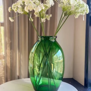 Vintage glazen vaas green Uitverkoop