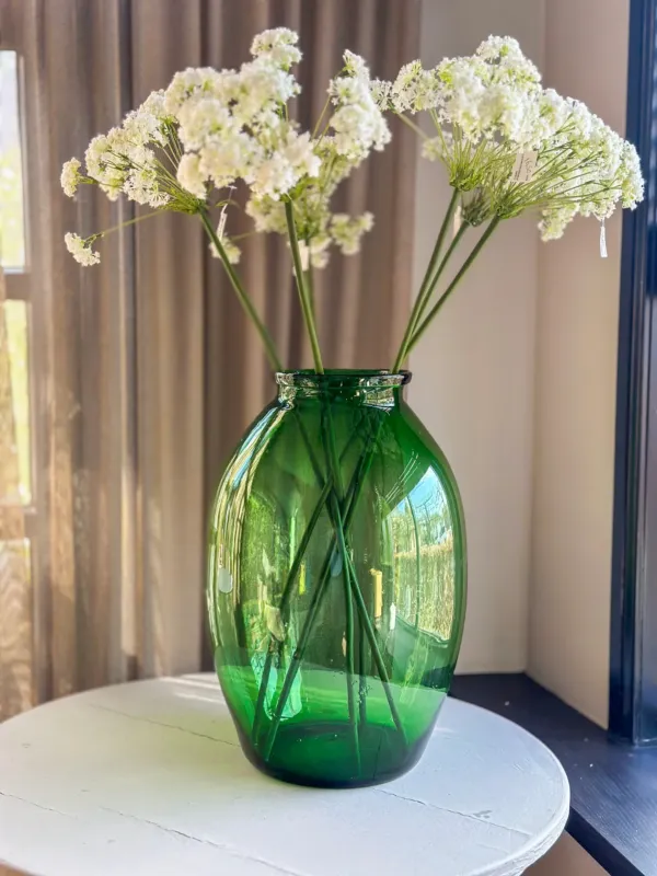 Vintage glazen vaas green Uitverkoop