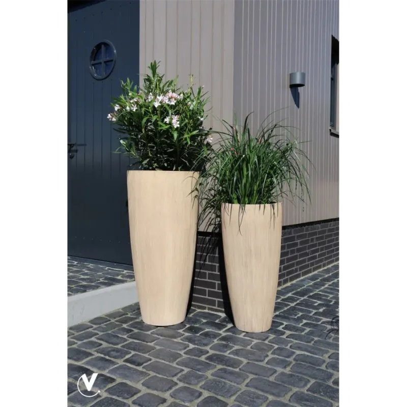 Hete Deal Bloempot java stripe beige