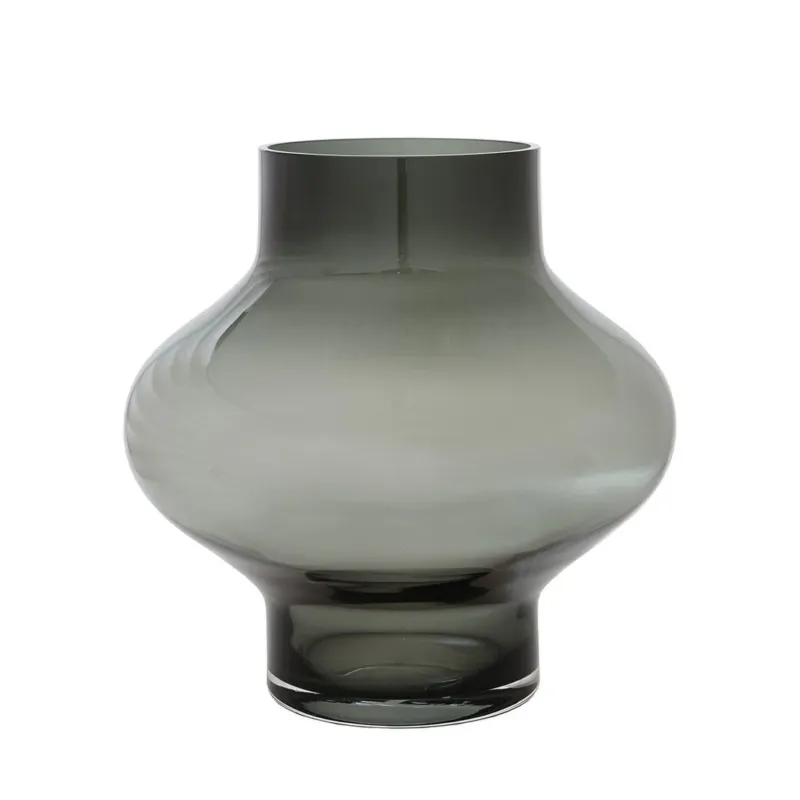 Ruumma Grey vaas – Mondgeblazen handgemaakt glas Ø20 & Ø28 cm Rechtstreeks Van De Fabrikant