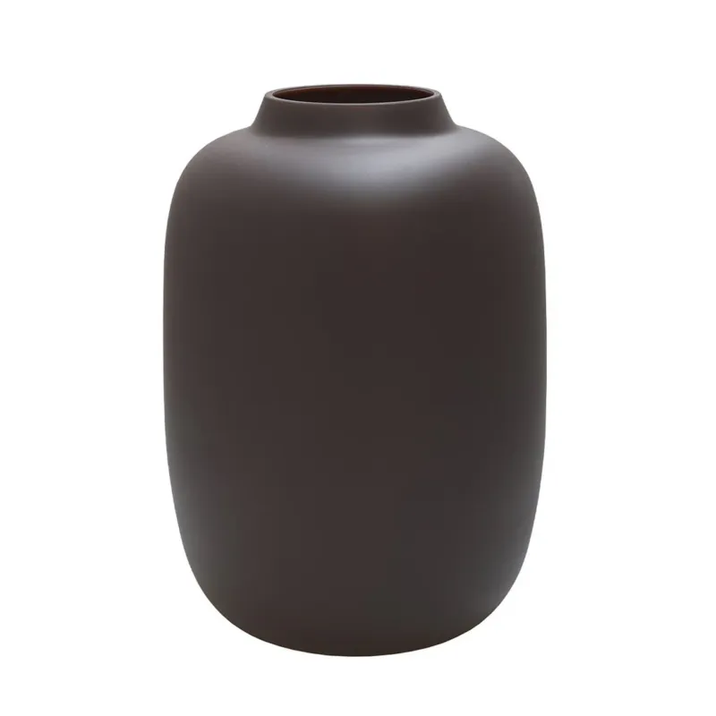 Meest Verkocht Artic Matte Earth vaas – Mondgeblazen design in grijs-bruin Ø21/25xH29/35