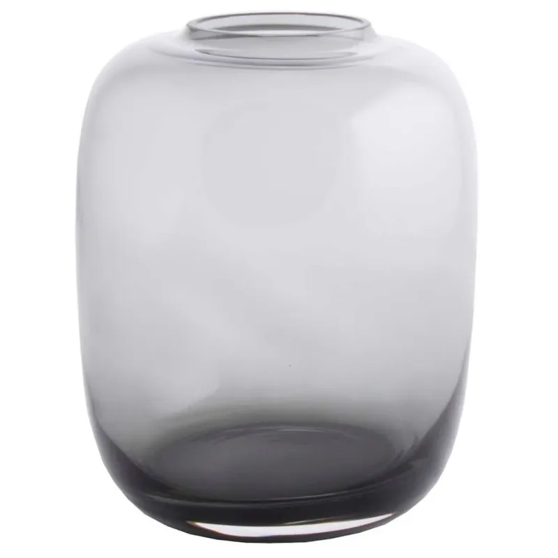 Betrouwbaar Kara Grey vaas glas modern grijs verschillende maten Ø17-32,5 cm stijlvolle bloemenvaas voor binnen