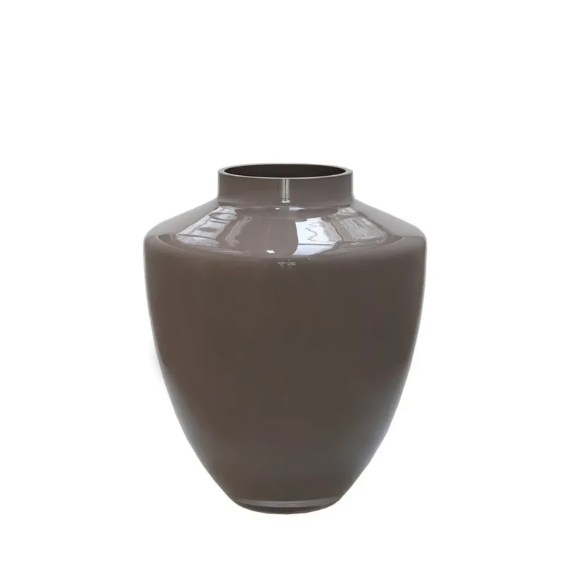 Hoge Kwaliteit Tugela Earth vaas – Mondgeblazen bruine designvaas Ø24–28xH29–36 cm