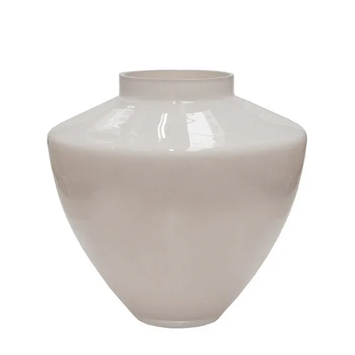 Kagera Ivory Vaas – Mondgeblazen Glas in Wit & Beige – Stijlvolle Aanvulling voor Elk Interieur Direct Beschikbaar