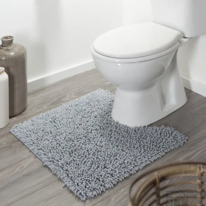 Meest Verkocht Toiletmat Sealskin Misto Chenille Katoen 60x55 cm Grijs