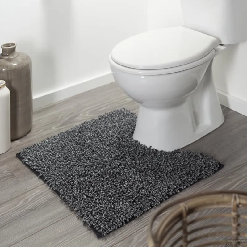 Beperkt Aanbod Toiletmat Sealskin Misto Chenille Katoen 60x55 cm Zwart