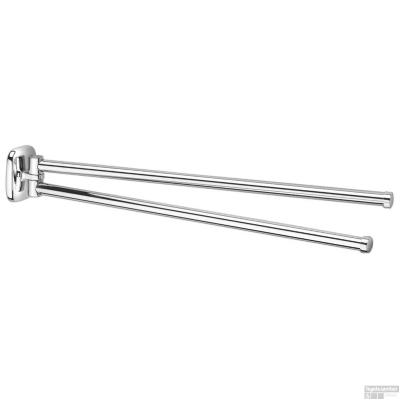 Dubbele Handdoekhouder Sapho Rumba Draaibaar 45 cm Chroom Direct Beschikbaar