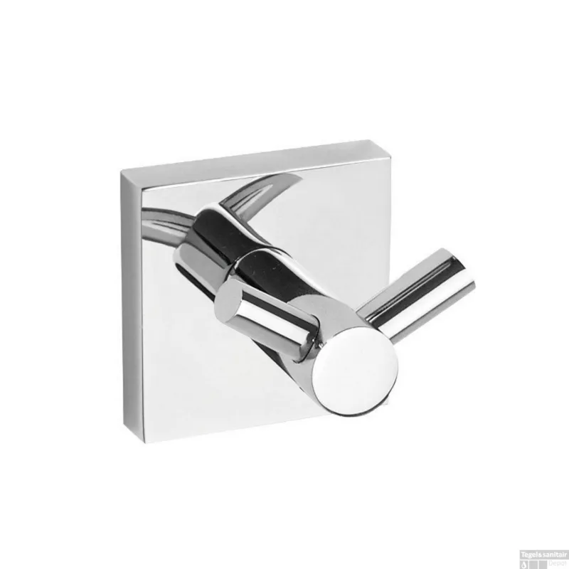 Exclusieve Aanbieding Dubbele Handdoekhaak Sapho X-Square 5.5x5.5x6 cm Chroom