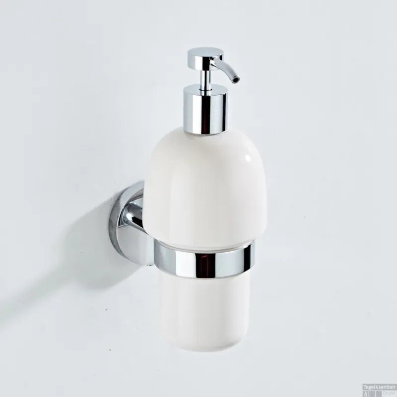 Zeepdispenser BWS Talpa Wit Keramiek en Chroom Koop Vandaag