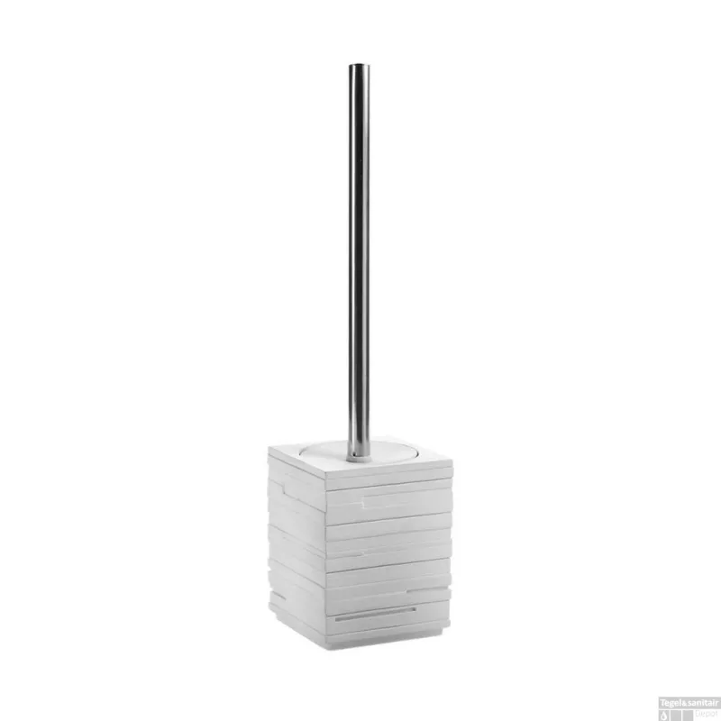 Snelle Levering Toiletborstelhouder Sapho Quadrotto Vrijstaand 38x9.5 cm Polyresin Wit