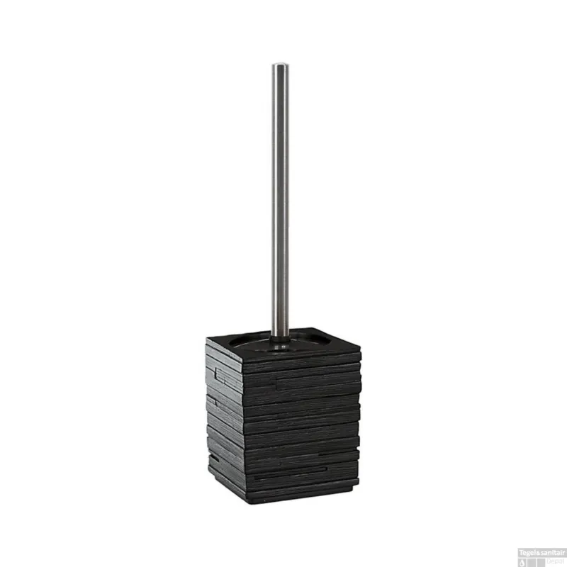 Gratis Retour Toiletborstelhouder Sapho Quadrotto Vrijstaand 38x9.5 cm Polyresin Zwart