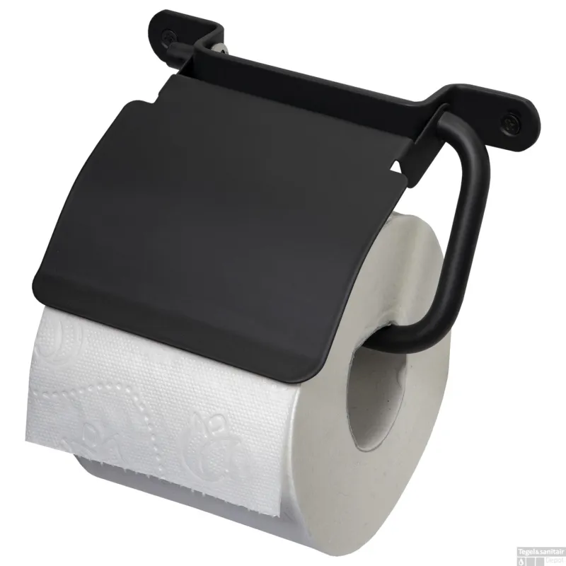 Goedkoop Toiletrolhouder Haceka Ixi Met Klep Mat Zwart
