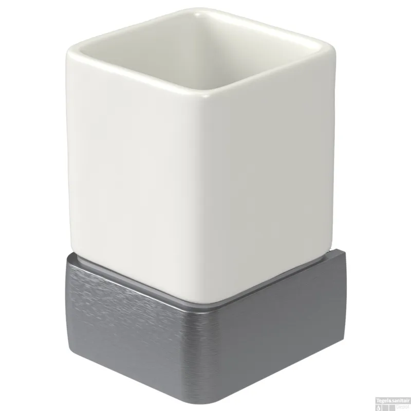 Bekerhouder Haceka Aline Grey 7,4x11,4 cm Keramiek Mat Grijs Koop Online