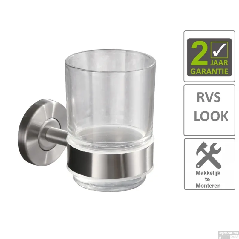 BWS Glashouder Hera Met Glas RVS Lage Kosten