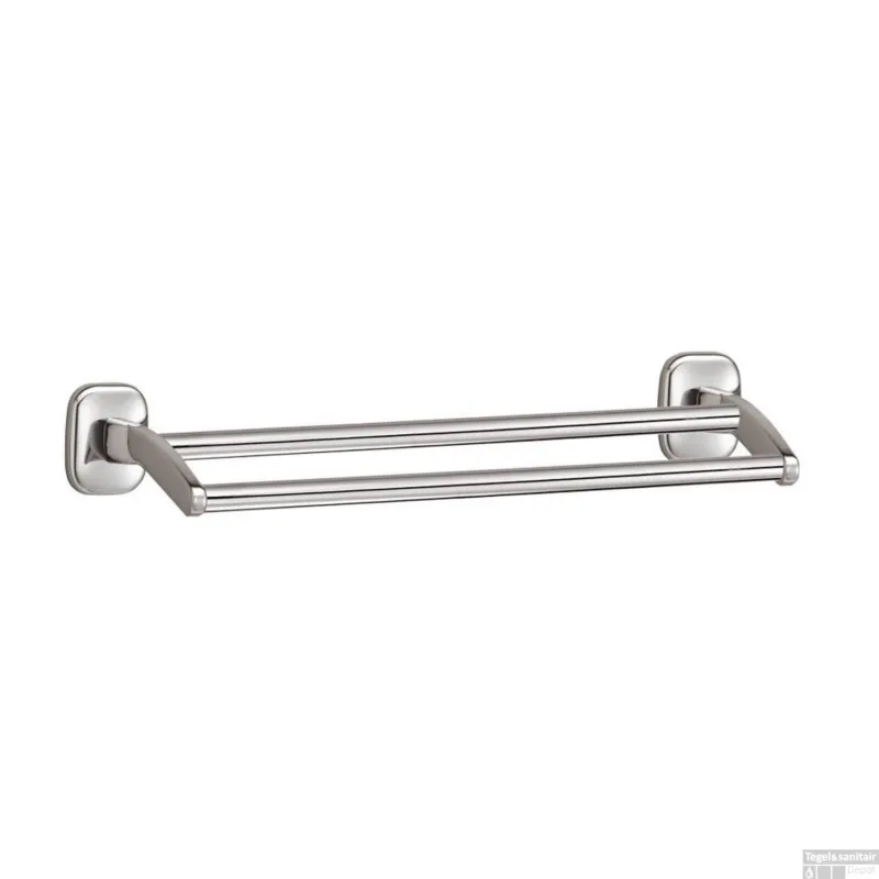 Koopje Dubbele Handdoekhouder Sapho Rumba Hangend 65 cm Chroom