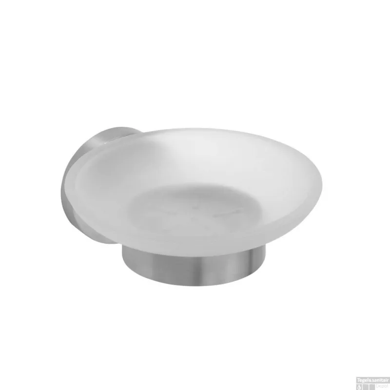 Zeephouder Sapho X-Steel Hangend 11x5.5 cm Melkglas / Geborsteld RVS Lage Kosten