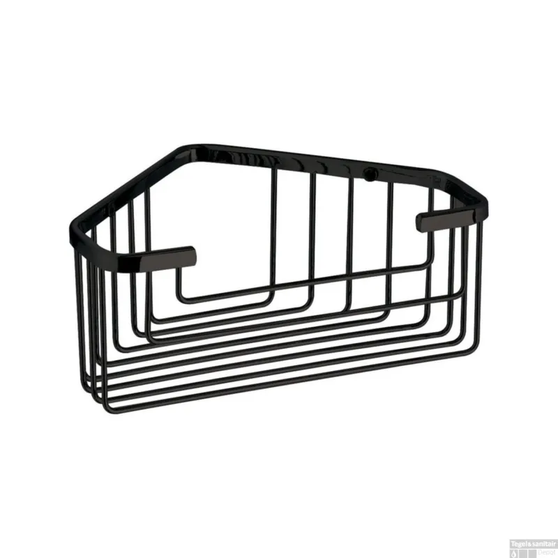 Hoekdraadmand Sapho Smart 20x8x15.1 cm Mat Zwart Fabrieksprijs