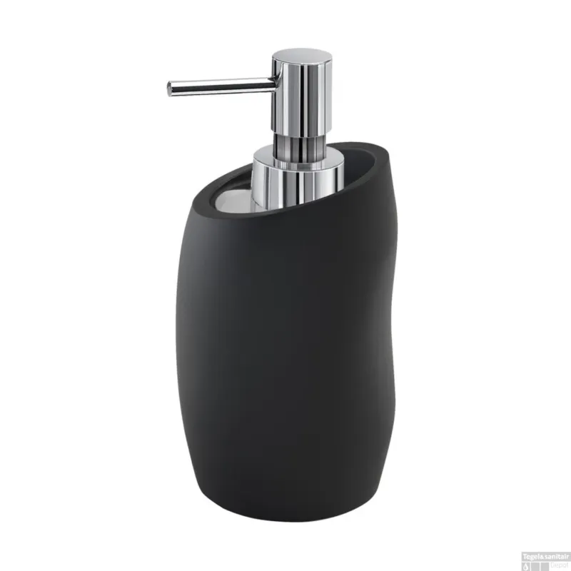 Zeepdispenser Sapho Iside Vrijstaand 16.3x8.5x9.1cm Polyresin Mat Zwart Aanbieding