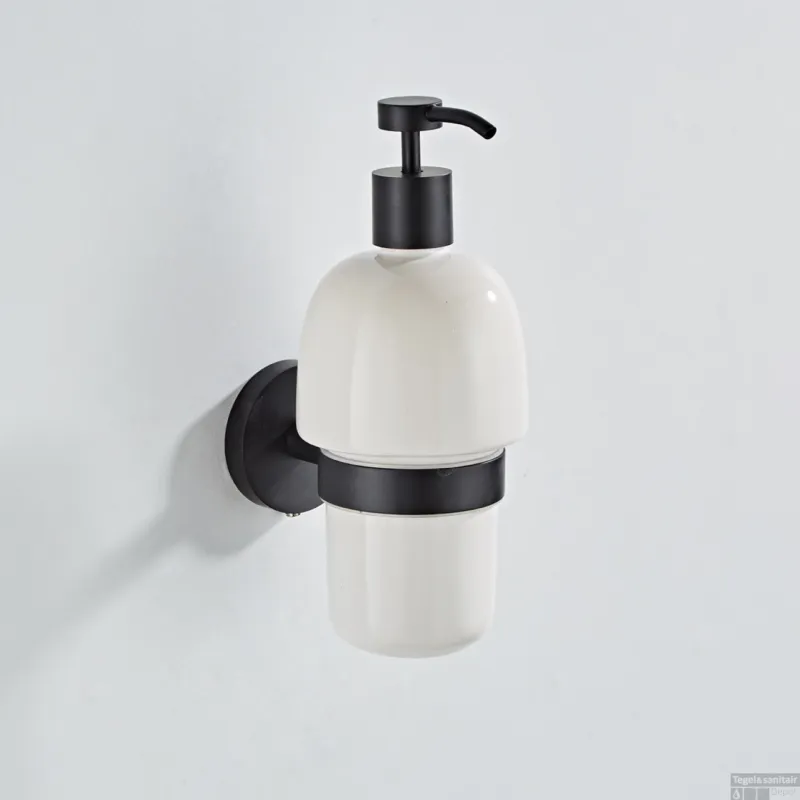 Zeepdispenser BWS Nero Wit Keramiek en Mat Zwart Aanbieding