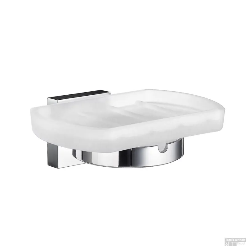 Zeephouder Smedbo Ice met Matglas Schaal Chroom Speciale Aanbieding