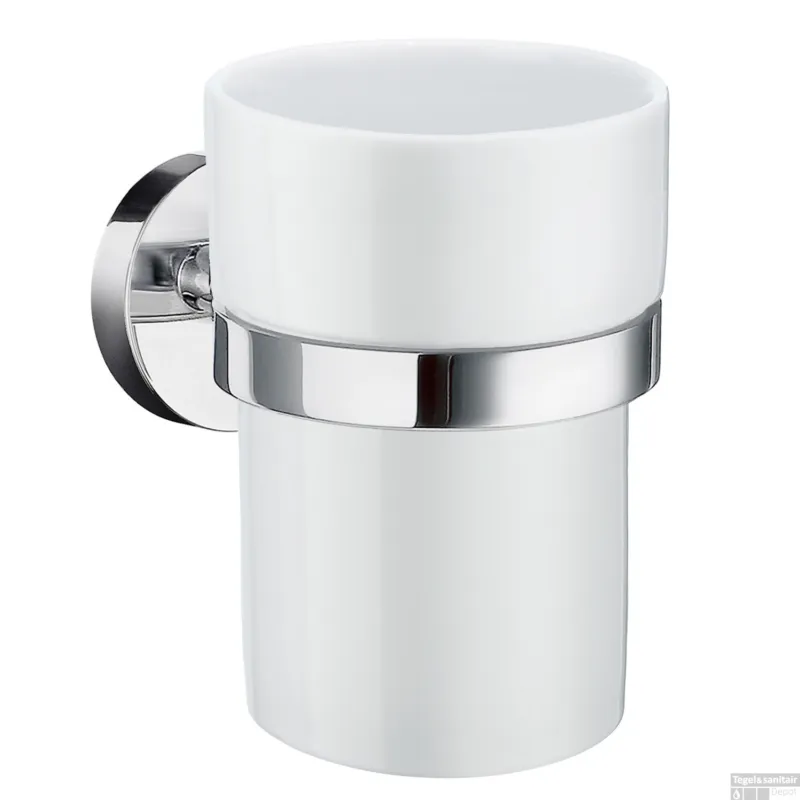 Gecertificeerd Bekerhouder Smedbo Home met Porselein 7,5x9,3x9,8 cm Chroom