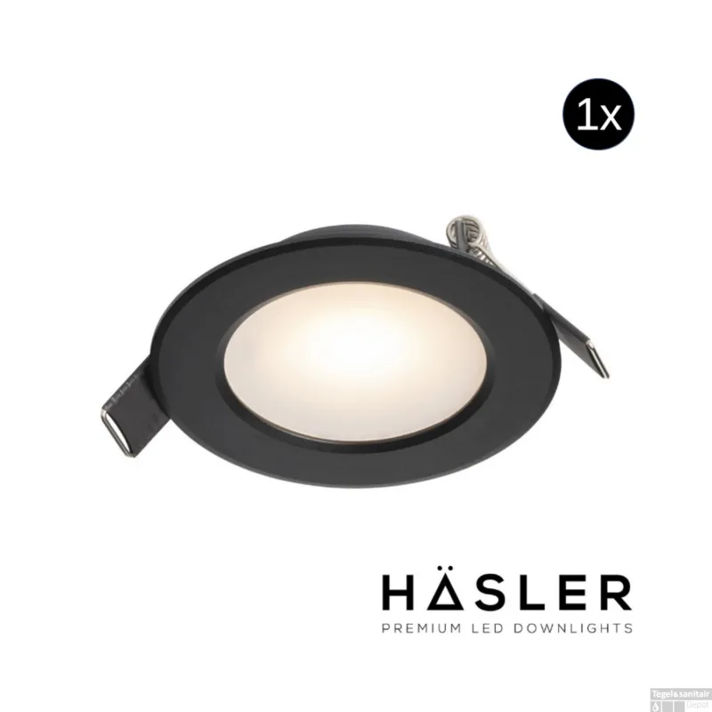 Inbouwspot Häsler Murcia Incl. Fase Aansnijding Dimbaar 9.2 cm 4 Watt Warm Wit Zwart Set 1x Bestel Nu