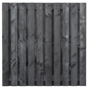 Tuinscherm Zwart Douglas 180 x 180 cm - 21 planks fijnbezaagd Must-Have