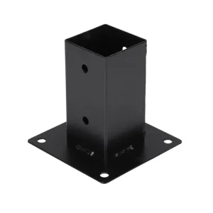 Paalhouder 7x7cm Zwart op Plaat - Per Stuk Koopje
