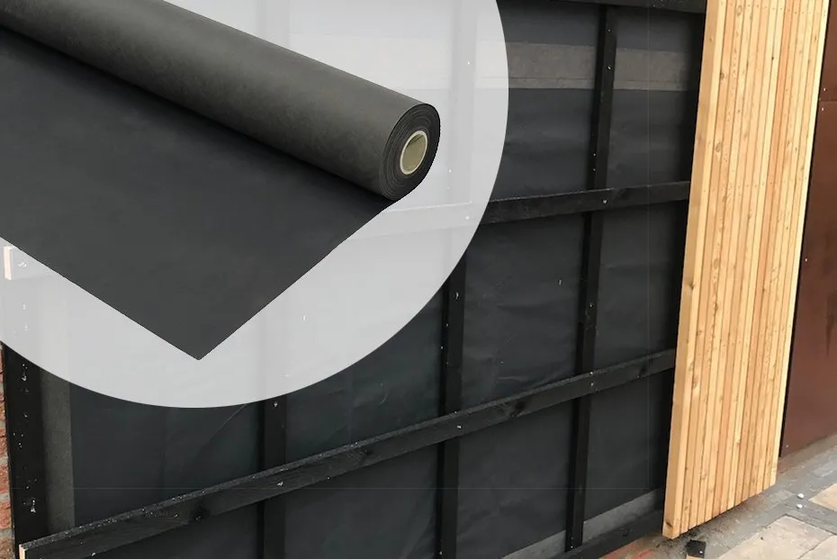 Zwarte Zelfklevende UV-werende Folie voor Open gevelbekleding - Rol 1.5 m breed - 50 m Premium