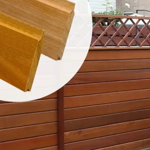 Hete Deal Zelfbouw Dubbel Rabat Bankirai Hardhout 2.1x14.5x180cm voor gleufpalen - 180 cm