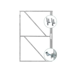 Meest Verkocht Luxe IJzeren deurframe met slotkast - In diverse maten - Dikte 30mm - 130 cm