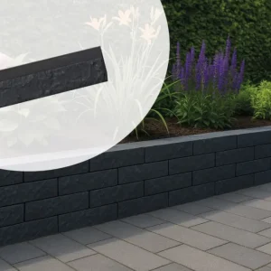 Seizoensaanbieding Stapelblokken Linia Excellence Rockface 10x15x60cm Antraciet